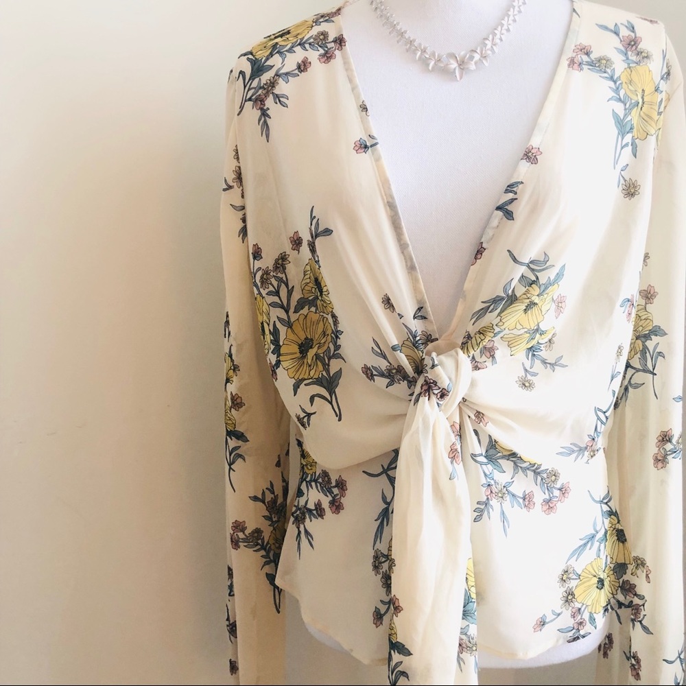 Beautiful Floral Sheer Top